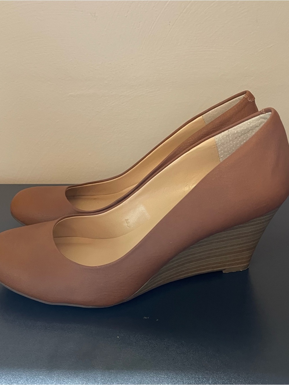Jessica Simpson Tan Wedges Size 7 - Picture 7 of 9